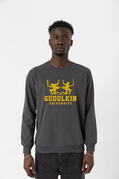 Gen V Godolkin University Logo Füme Erkek 2ip Sweatshirt ürün görseli 1