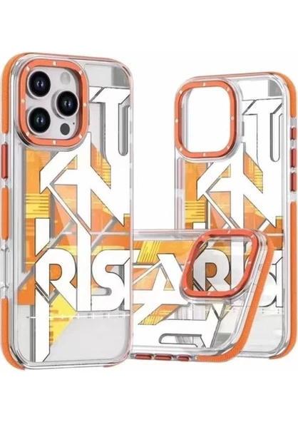 Gpack Apple iPhone 16 Pro Kılıf PX Graffito Desenli Silikon - Resim 4