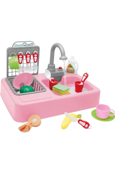 Modern Lavabo Su Çeşme Oyuncak Gezegen Oyuncak Pembe 0382 ürün görseli 1