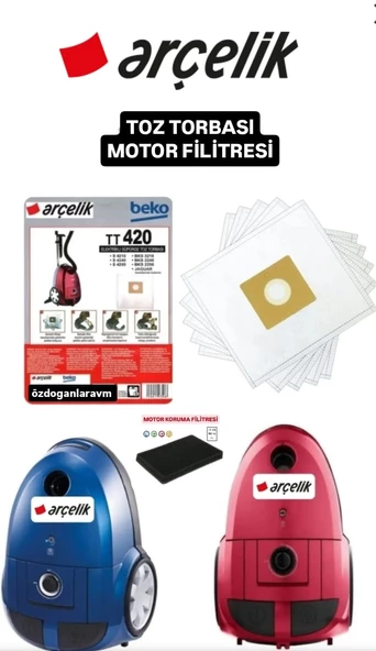 Arçelik Elektrik Süpürgesi S4210 -S4240- S4250 Toz Torbası 20 Adet ürün görseli 1