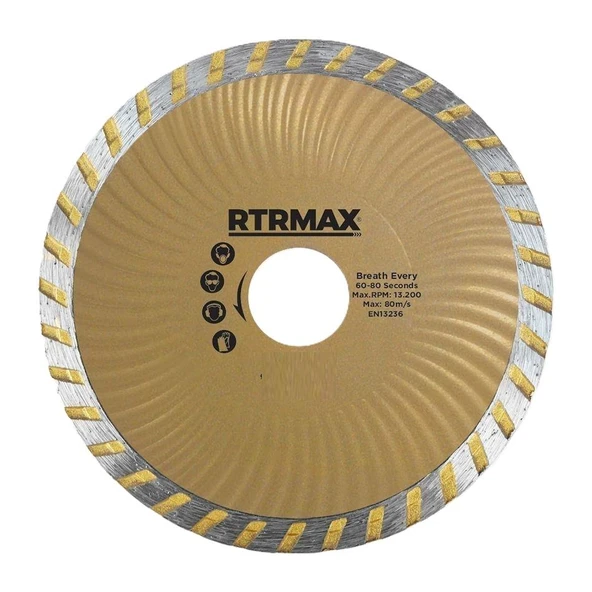 Rtrmax Turbo Kanallı Elmas Testere  180mm ürün görseli 1