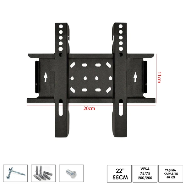 Ufix 2011 Lcd Askı Aparatı Sabit 22 İnç 55cm ürün görseli 1