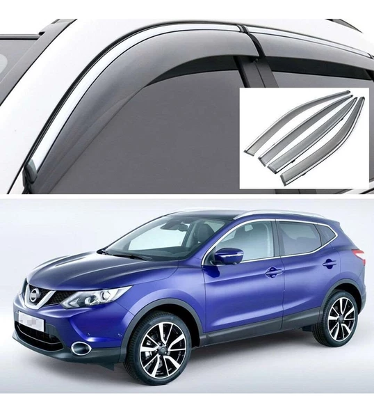 Nissan Qashqai Uyumlu 2014 2020 Kromlu Cam Rüzgarlığı Parça İthal ürün görseli 1