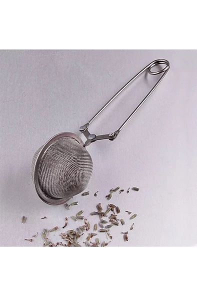 Paslanmaz Metal Maşalı Bitki Çay Süzgeci Süzgeç Küçük ürün görseli 1