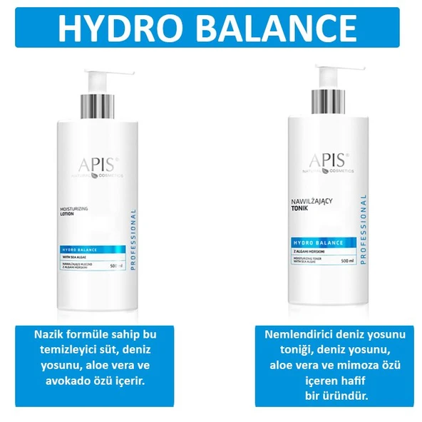 Nemlendirici Süt & Tonik Seti - Deniz Yosunulu - HYDRO BALANCE Seti ürün görseli 1