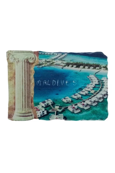Maldivler Temalı Sütun Magnet - Resim 3