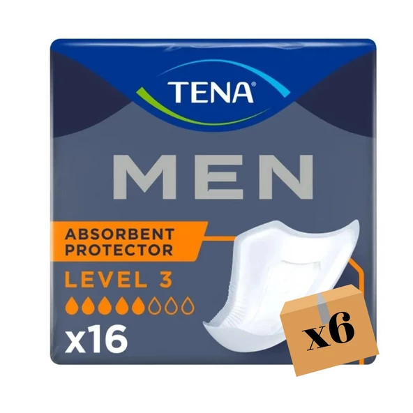 Tena Level 3 Süper 16'lı 6 Paket Erkek Mesane Pedi ürün görseli 1