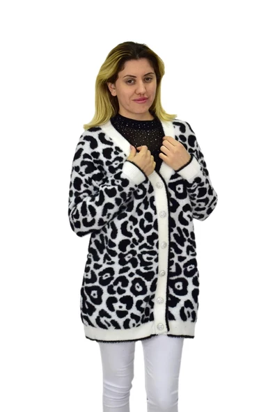 Kadın Leopar Desen Hırka 101002 BGL-ST04079 ürün görseli 1