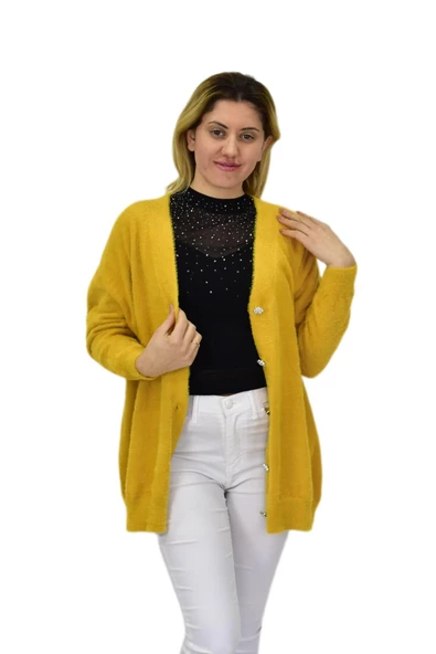 Kadın Triko Düğmeli Hırka 24153 BGL-ST04067 ürün görseli 1