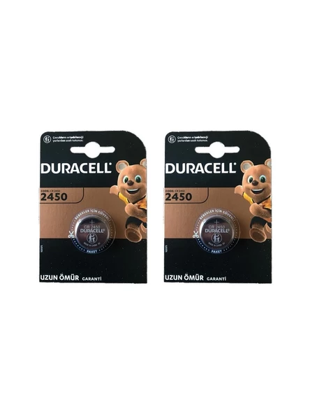 Duracell Cr 2450 Lithium 3V Pil 2 li Paket 3 Volt ürün görseli 1