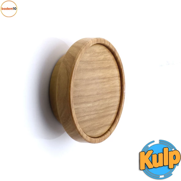 Dolunay Kulp Düğme Tek Vidalı Ahşap Desenli Çekmece Mutfak Mobilya Dolabı Dolap Kulpu Kulbu Kulpları ürün görseli 1