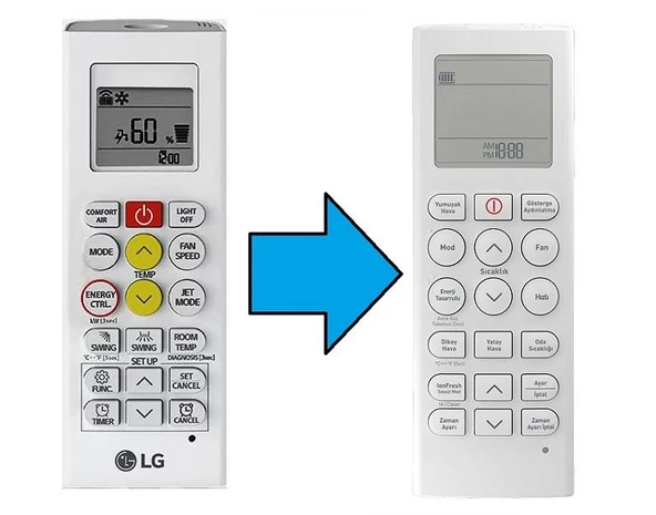 Lg İnverter Klima Kumandası-Resimde Sağdaki Gönderilir ürün görseli 1