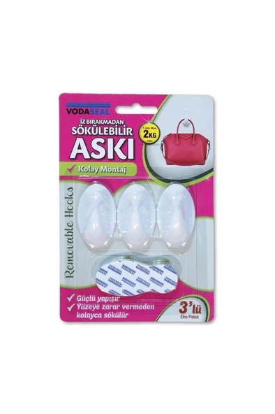 Vodaseal Beyaz Askı 3lü Paket ürün görseli 1