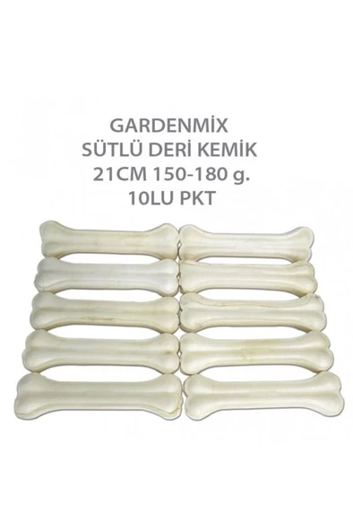 Gardenmix Sütlü Deri Kemik 21cm 150-180 Gr 10lu Paket ürün görseli 1