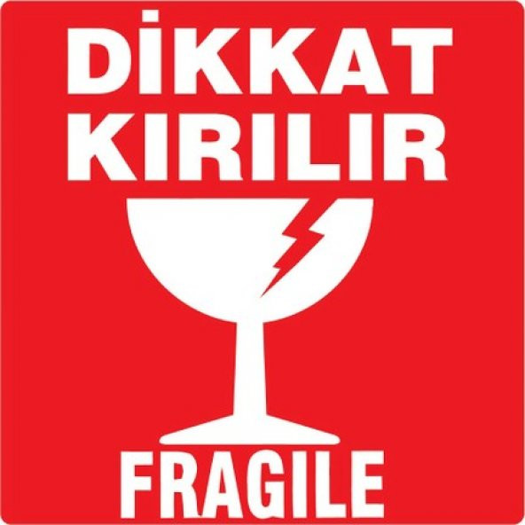 100X100 DİKKAT KIRILIR ETİKETİ 1000 SARIM ürün görseli 1