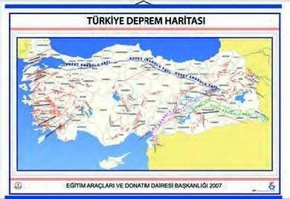 TÜRKİYE DEPREM BÖLGELERİ HARİTASI ( Kaplı ve Çıtalı) ürün görseli 1