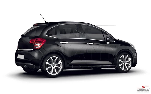 S-Dizayn Citroen C3 Kapı Koruma Çıtası Krom 2010-2016 - Resim 2