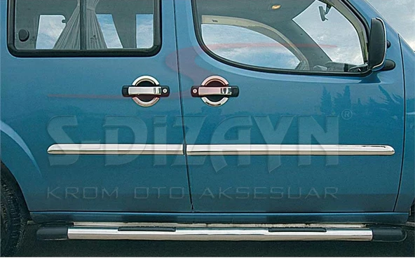 S-Dizayn Fiat Doblo Krom Yan Kapı Çıtası 4 Prç 2000-2006 ürün görseli 1