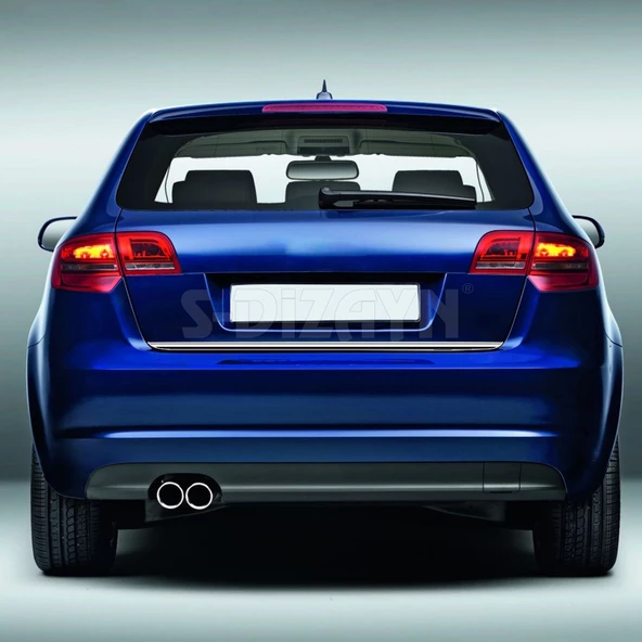 S-Dizayn Audi A3 Krom Bagaj Alt Çıtası 2004-2012 (4 kapı) ürün görseli 1