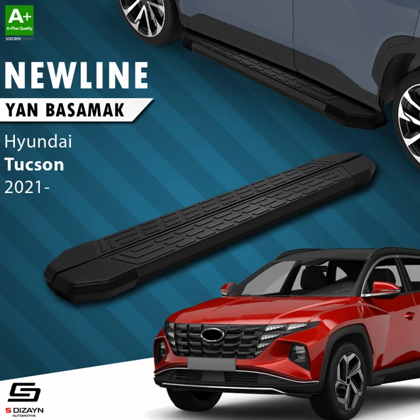 S-Dizayn Hyundai Tucson 4 NewLine Siyah Yan Basamak 173 Cm 2021-2024 A+ Kalite ürün görseli 1