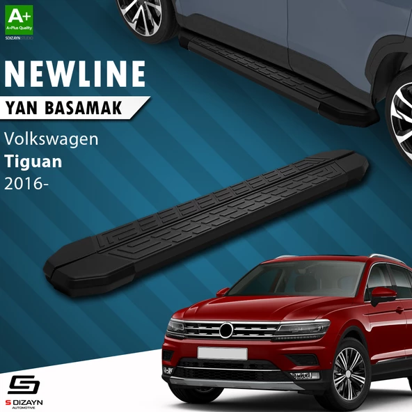 S-Dizayn VW Tiguan 2 NewLine Siyah Yan Basamak 173 Cm 2016-2024 A+ Kalite ürün görseli 1