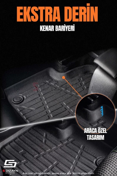 Opel Corsa E 3D Pro Havuzlu Paspas 2014-2019 A+ Kalite - Resim 4