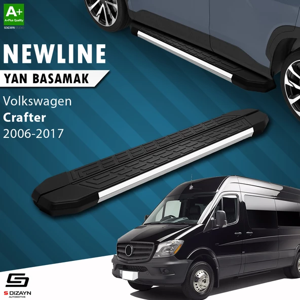 S-Dizayn VW Crafter Van NewLine Krom Yan Basamak 263 Cm 2006-2017 A+ Kalite ürün görseli 1