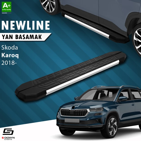 S-Dizayn Skoda Karoq NewLine Krom Yan Basamak 173 Cm 2018 Üzeri A+ Kalite ürün görseli 1