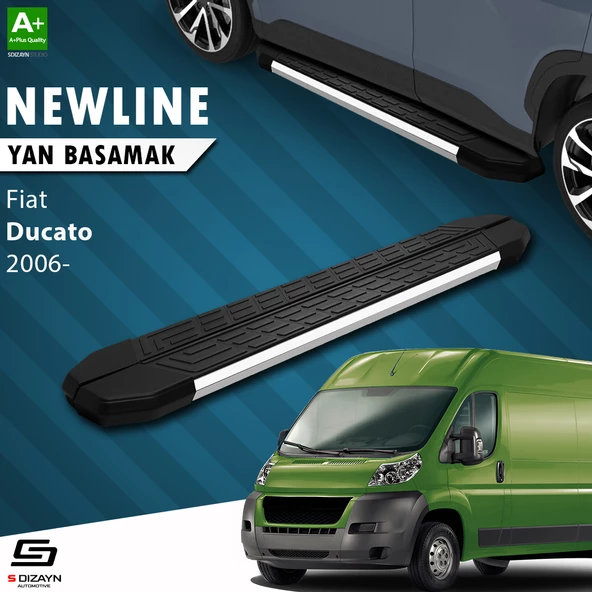S-Dizayn Fiat Ducato 3 Kısa Şase NewLine Krom Yan Basamak 203 Cm 2006-2014 A+ Kalite ürün görseli 1