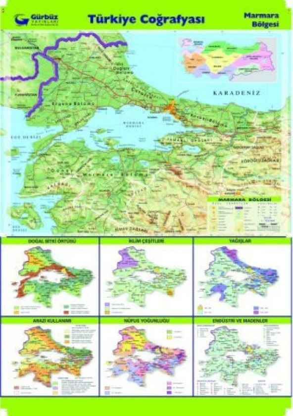 MARMARA BÖLGELER HARİTASI ürün görseli 1