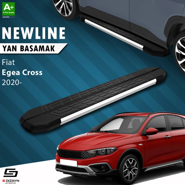 S-Dizayn Fiat Egea Cross NewLine Krom Yan Basamak 183 Cm 2020 Üzeri A+ Kalite ürün görseli 1