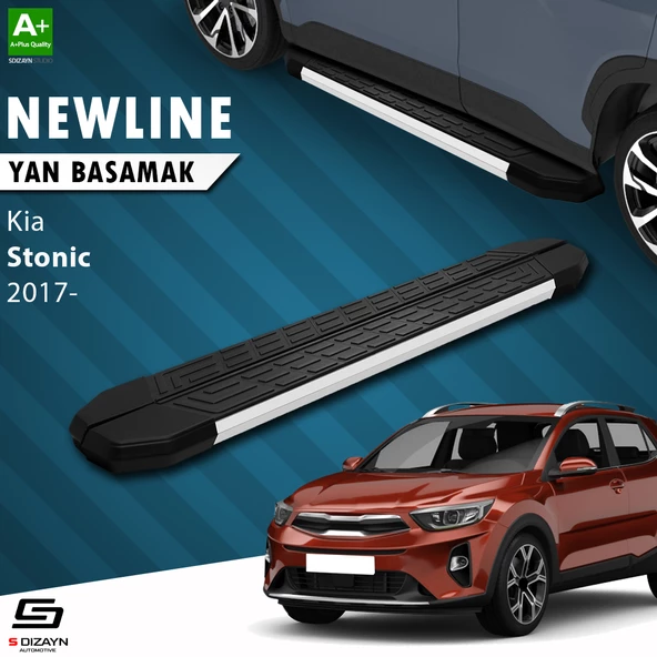 S-Dizayn Kia Stonic NewLine Aluminyum Yan Basamak 173 Cm 2017 Üzeri A+ Kalite ürün görseli 1