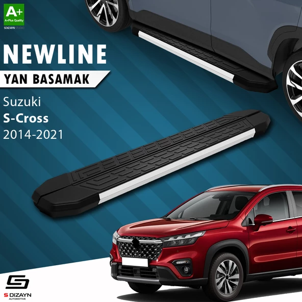 S-Dizayn Suzuki SX4 2 S-Cross NewLine Aluminyum Yan Basamak 173 Cm 2014-2021 A+ Kalite ürün görseli 1
