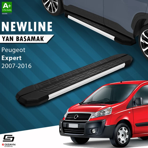 S-Dizayn Peugeot Expert 2 Uzun Şase NewLine Aluminyum Yan Basamak 223 Cm 2007-2016 A+ Kalite ürün görseli 1