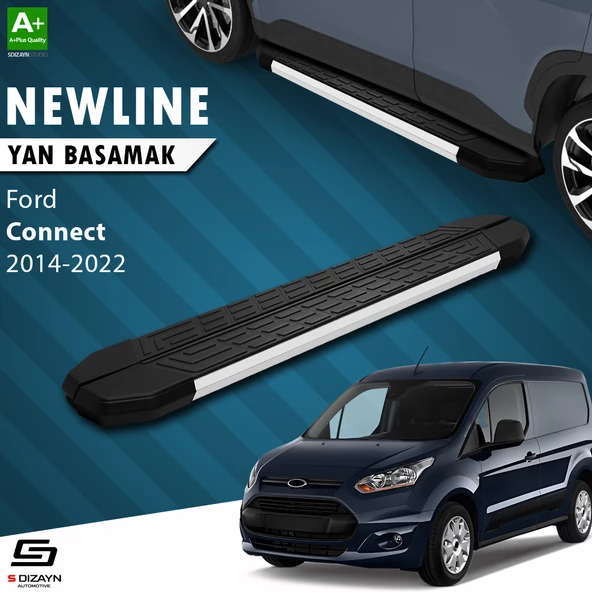 S-Dizayn Ford Connect 2 NewLine Aluminyum Yan Basamak 183 Cm 2014-2023 A+ Kalite ürün görseli 1