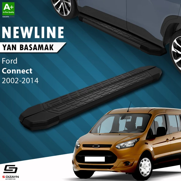 S-Dizayn Ford Connect NewLine Siyah Yan Basamak 183 Cm 2002-2014 A+ Kalite ürün görseli 1