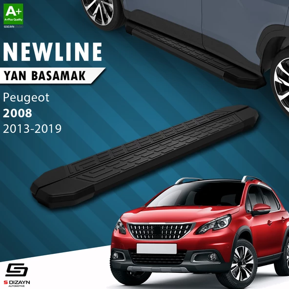 S-Dizayn Peugeot 2008 NewLine Siyah Yan Basamak 173 Cm 2013-2019 A+ Kalite ürün görseli 1