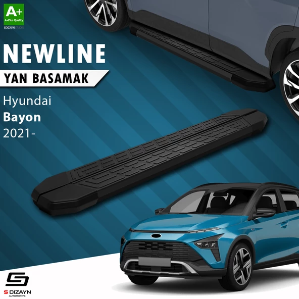 S-Dizayn Hyundai Bayon NewLine Siyah Yan Basamak 173 Cm 2021-2024 A+ Kalite ürün görseli 1