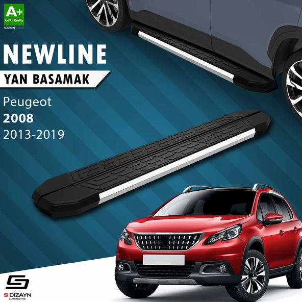 S-Dizayn Peugeot 2008 NewLine Krom Yan Basamak 173 Cm 2013-2019 A+ Kalite ürün görseli 1