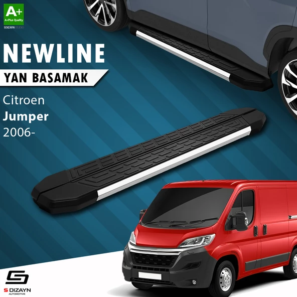 S-Dizayn Citroen Jumper 3 Kısa Şase NewLine Krom Yan Basamak 203 Cm 2006-2022 A+ Kalite ürün görseli 1