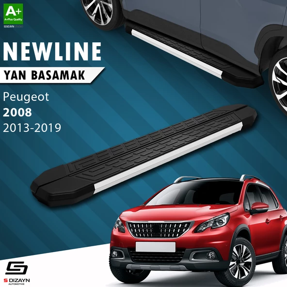 S-Dizayn Peugeot 2008 NewLine Aluminyum Yan Basamak 173 Cm 2013-2019 A+ Kalite ürün görseli 1