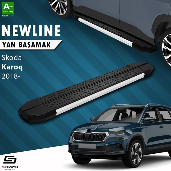 S-Dizayn Skoda Karoq NewLine Aluminyum Yan Basamak 173 Cm 2018 Üzeri A+ Kalite ürün görseli 1
