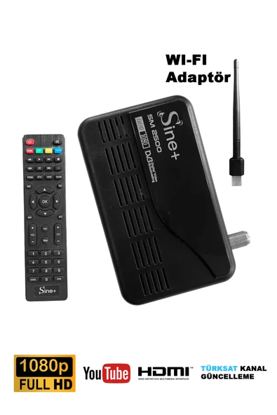 Sineplus Sm 2500 Hd Hd Uydu Mini Çanaklı Çanaksız Wıfı Adaptör Sınırsız Tv Sinema Paketi ürün görseli 1