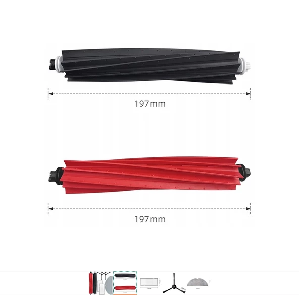 srfn ticaret Roborock s8 / s8 PLUS (+) / s8 PRO ULTRA Uyumlu Ana Fırça-1 Adet (Çiftli) ürün görseli 1