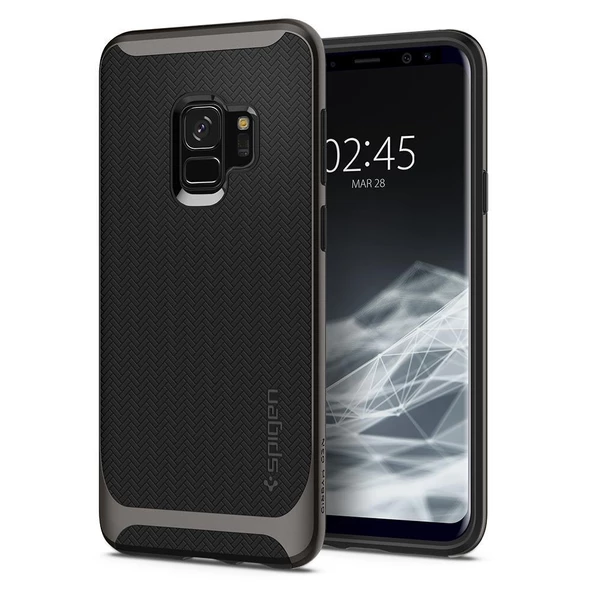 Spigen Galaxy S9 ile Uyumlu Kılıf Neo Hybrid Gunmetal ürün görseli 1