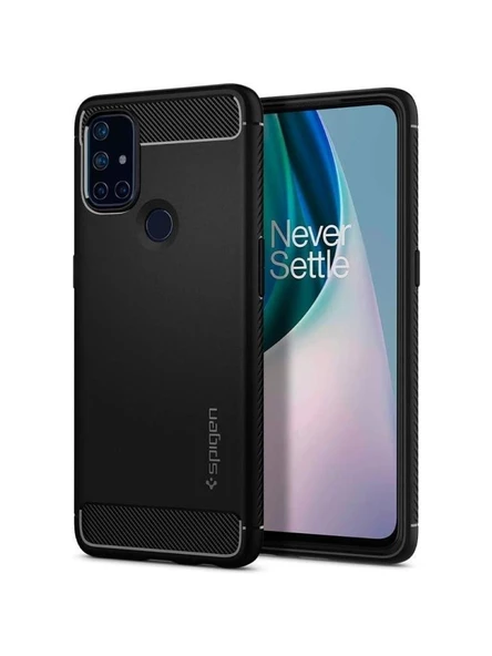 Spigen OnePlus Nord N10 5G ile Uyumlu Kılıf Rugged Armor Matte Black ürün görseli 1