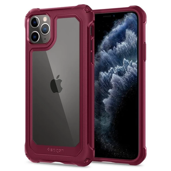 Spigen iPhone 11 Pro ile Uyumlu Kılıf Gauntlet Iron Red ürün görseli 1