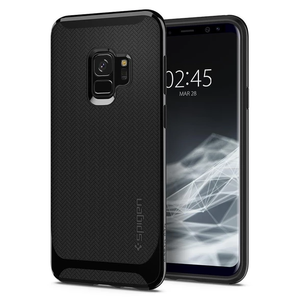Spigen Galaxy S9 ile Uyumlu Kılıf Neo Hybrid Shiny Black ürün görseli 1