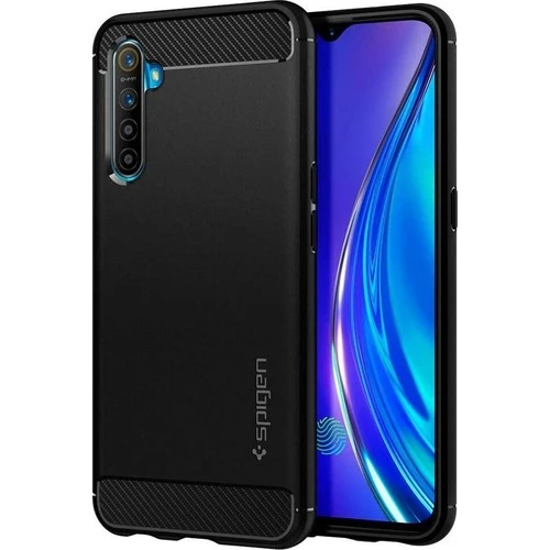 Spigen Realme XT ile Uyumlu Kılıf Rugged Armor Matte Black ürün görseli 1