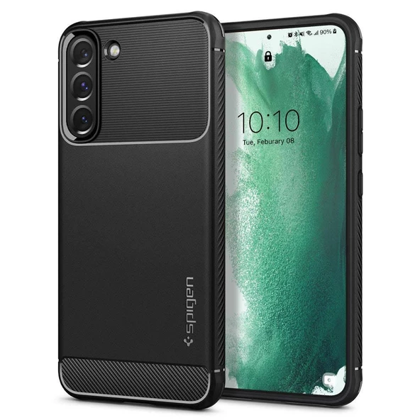 Spigen Galaxy S22 Plus 5G ile Uyumlu Kılıf Rugged Armor Matte Black ürün görseli 1